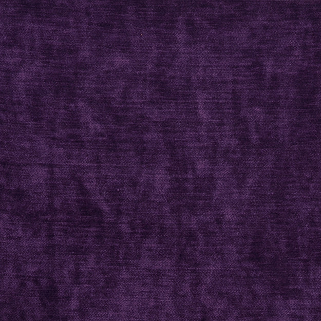 Rich purple chenille fabric swatch with plush, soft texture.
