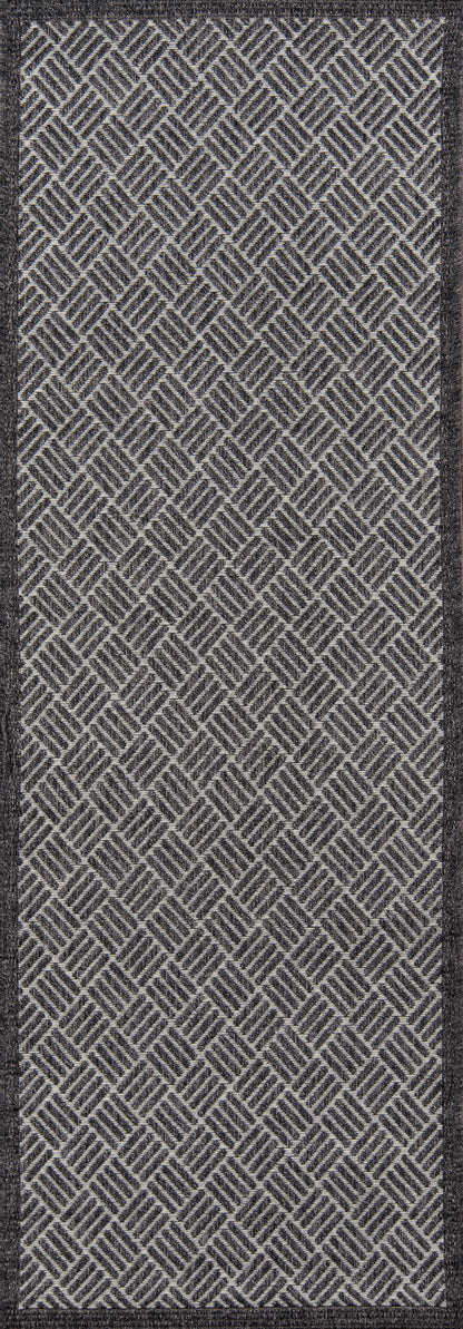 4' x 6' rug in silver-grey with a subtle diamond pattern