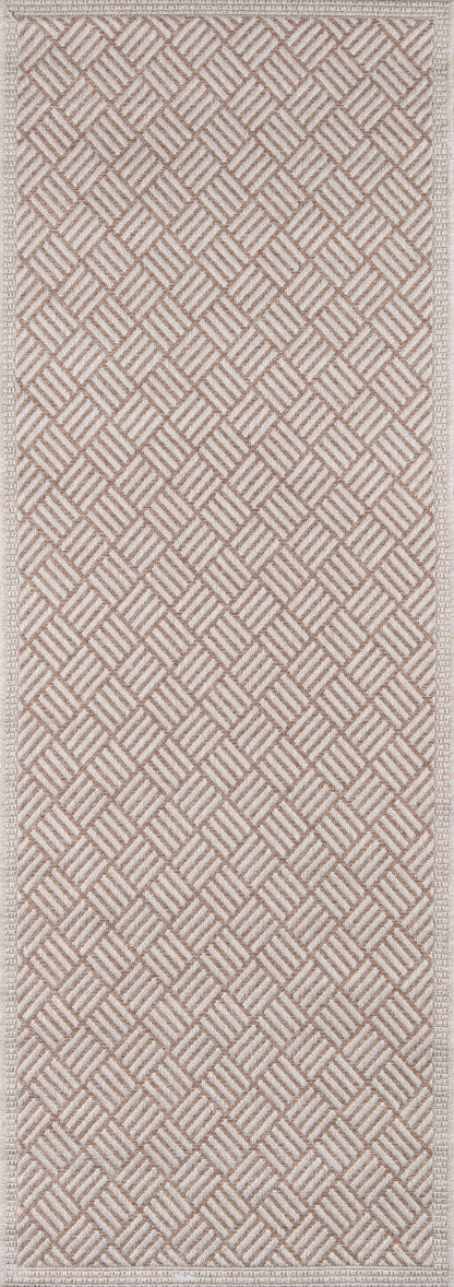 Tan woven lattice wall panel with textured geometric diamond pattern, rectangular decorative surface.