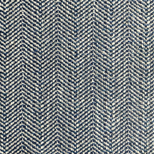JF Fabrics Inside Out COMPASS 68 Fabric Herringbone,Texture, Woven Blue, White  Woven, Outdoor - 9029668 J9211