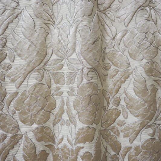JF Fabrics JF Studio CONCERTO 93 Fabric Traditional,Transitional,Floral,Novelty Creme,Beige  Embroidery,Jacquard,Texture - 6002093 SJ101