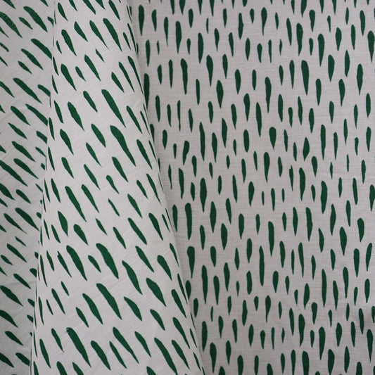 JF Fabrics JF Studio CONFETTI 77 Fabric Contemporary, Abstract White, Green  Print - 9005877 SJ103