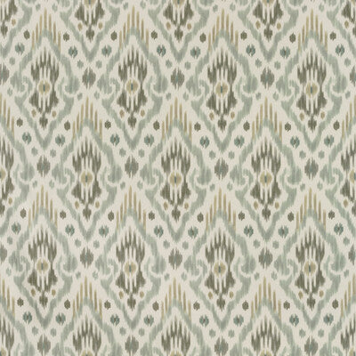 KRAVET BASICS PRINT IKAT/SOUTHWEST/KILIMS WHITE,GREEN,GREY   - CONQUET.311.0