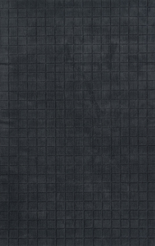 Dark charcoal grid-textured surface with small square pattern, matte finish, leather-like or vinyl material.
