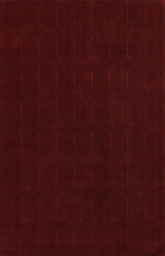 Dark burgundy leather cover with a repeating embossed oval grid pattern; stylish notebook/journal.