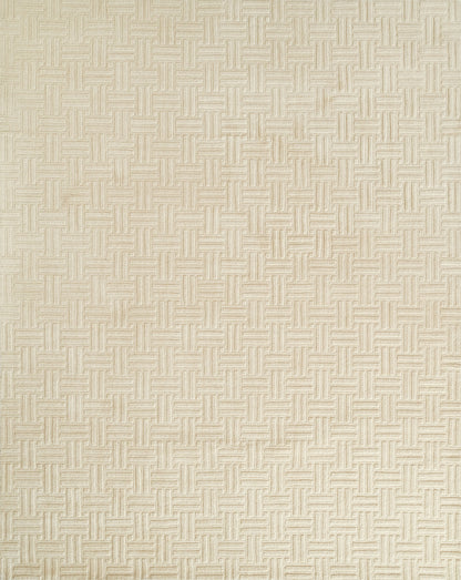 Beige woven fabric texture with a subtle basket-weave pattern, versatile for upholstery or wall coverings.