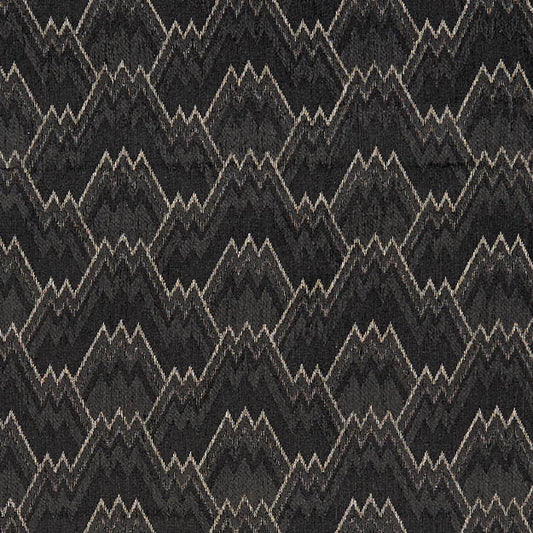 JF Fabrics Crypton Home CORENZA 97 Fabric Traditional,Transitional,Contemporary,Flame Stitch Black  Chenille,Texture - 5908097 J7151