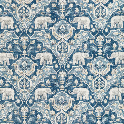 KRAVET BASICS PRINT NOVELTY BLUE,BEIGE,INDIGO   - COTUS.516.0