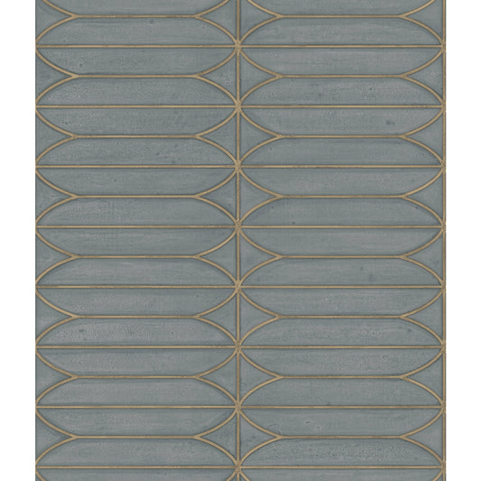 York Wallcoverings Water's Edge Resource Library Charcoal Metallic Pavilion Wallpaper  Geometrics Blues   - CP1232
