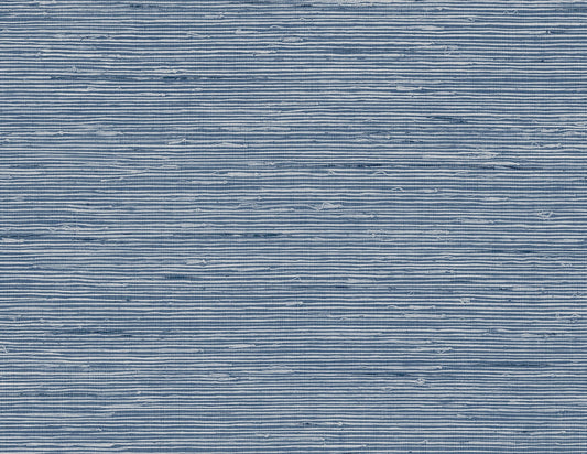 Seabrook Designs A Lot More Textures Vantaa Faux Grasscloth Contemporary Blues Matte Sidewall - CP90212