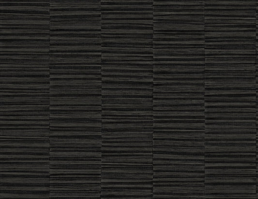 Seabrook Designs A Lot More Textures Forssa Striped Contemporary Blacks Matte Sidewall - CP92010