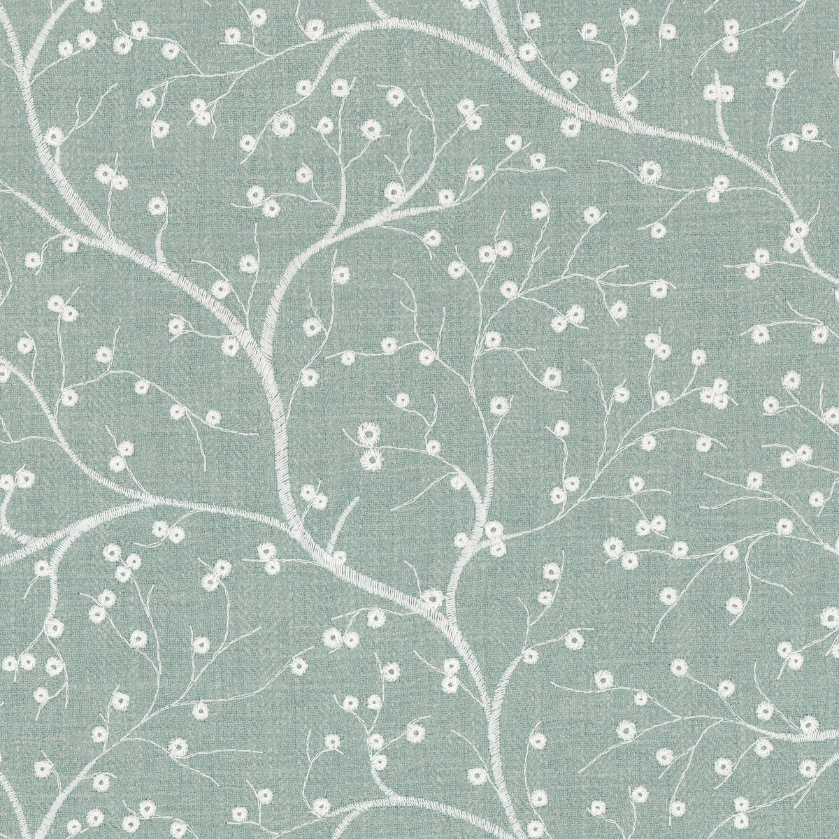 STOUT TEXTILES  MULTIPURPOSE,EMBROIDERIES TRADITIONAL, FLORAL AQUA   - CRUM-3
