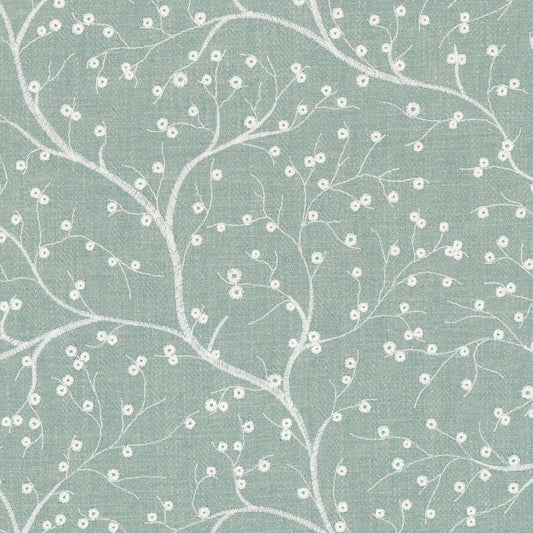 STOUT TEXTILES  MULTIPURPOSE,EMBROIDERIES TRADITIONAL, FLORAL AQUA   - CRUM-3