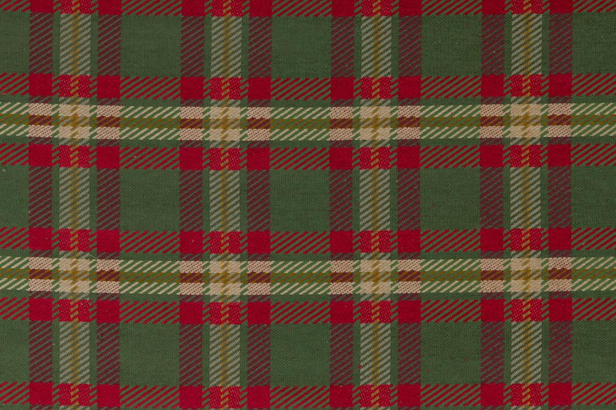 SCALAMANDRE OUTLET  FABRIC INDIANA SCOTCH PLAID  FABRIC GREEN, RED   - CS 30604995