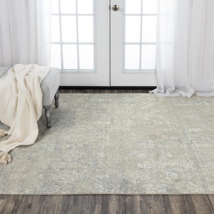 Transitional rug, 9' x 12'.