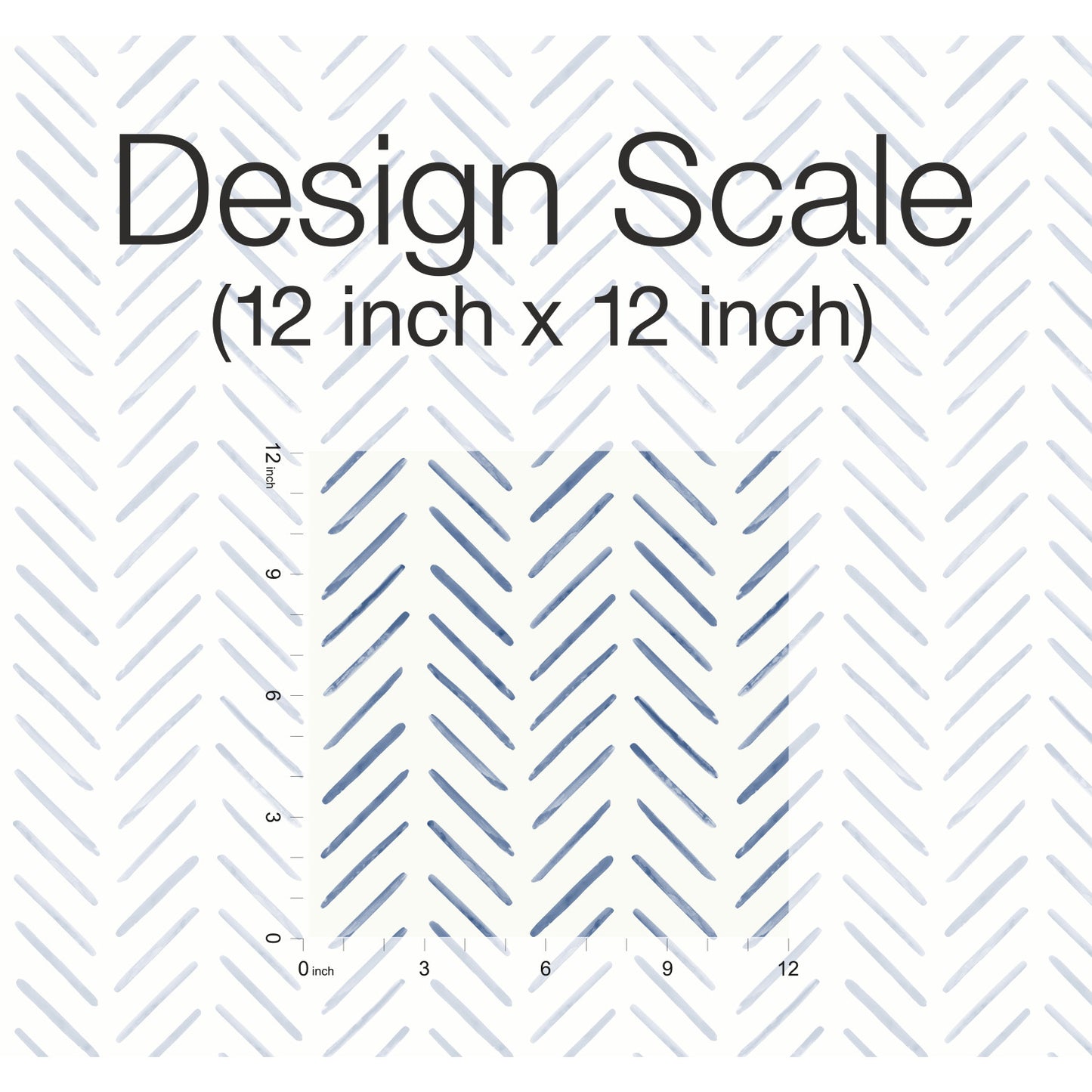 York Wallcoverings Water's Edge Resource Library Painted Herringbone Navy Wallpaper  Small Prints Blues   - CV4455