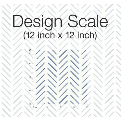 York Wallcoverings Blues II Painted Herringbone Navy Wallpaper Small Prints Small Prints Navy   - CV4455