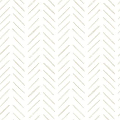 York Wallcoverings Blues II Painted Herringbone Off White Wallpaper  Small Prints Whites and Off-Whites   - CV4456
