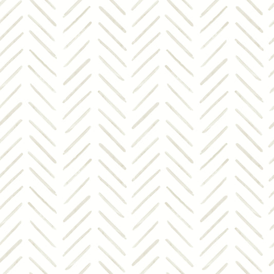 York Wallcoverings Blues II Painted Herringbone Off White Wallpaper  Small Prints Whites and Off-Whites   - CV4456