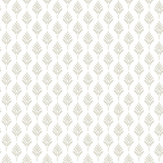 York Wallcoverings Earthy Tones French Scallop Off White Wallpaper  Small Prints Whites and Off-Whites   - CV4458