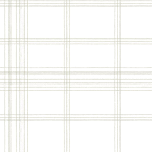 York Wallcoverings Best Sellers Charter Plaid Off White Wallpaper  Plaids and Checks Whites and Off-Whites   - CV4466