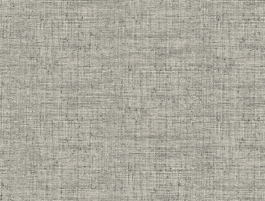 York Wallcoverings Black and White, III Papyrus Weave Black Wallpaper  Faux Grasscloth Blacks   - CY1559