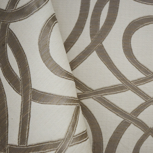 JF Fabrics JF Studio CYCLONE 31 Fabric Transitional,Novelty,Scroll Brown,Creme,Beige,Grey,Silver,Taupe  Tapestry,Texture,Linen Texture - 5085631 SJ101