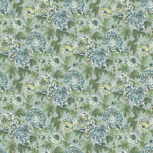STOUT TEXTILES  MULTIPURPOSE,PRINT TRANSITIONAL,, FLORAL AQUA   - CYPR-1