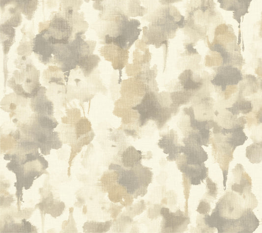 York Wallcoverings Candice Olson Casual Elegance Mirage Dark Taupe and Gold Wallpaper  Botanical Whites and Off-Whites   - CZ2466