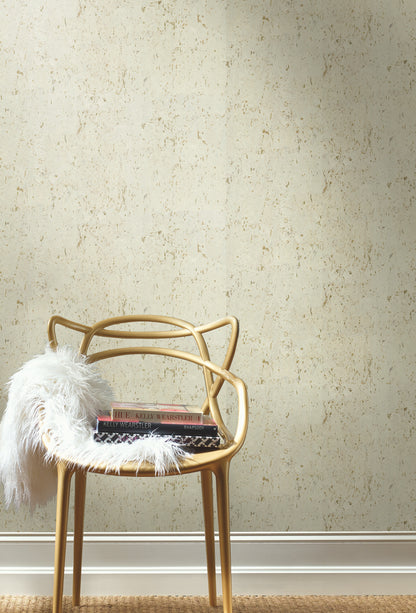 York Wallcoverings Artisan Digest Cork Gold and Silver Metallic Wallpaper   Browns   - CZ2482