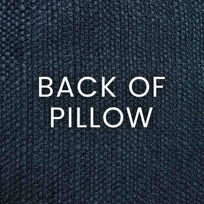 Cadet blue textured woven pillow back fabric.