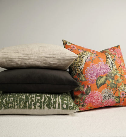 D.V. KAP HOME   24" x 24" Venture Pillow - Charcoal Solid, Western Chic, Animal    - 4073-C-2424