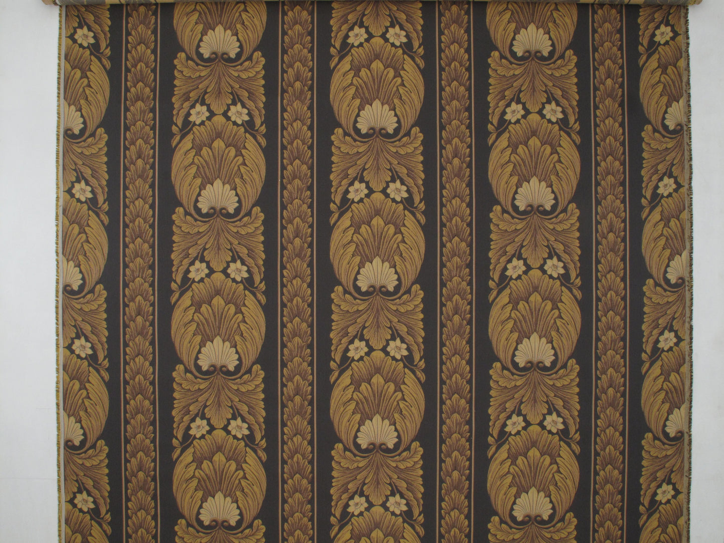 SCALAMANDRE OUTLET  FABRIC VINCENT  FABRIC BROWN, GOLD   - D1 00011409 NEW SKU # D114090001