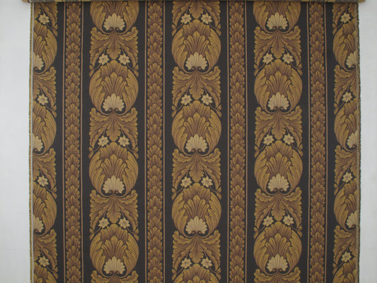 SCALAMANDRE OUTLET  FABRIC VINCENT  FABRIC BROWN, GOLD   - D1 00011409 NEW SKU # D114090001