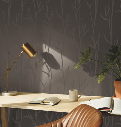 York Wallcoverings Artisan Digest Matcha Brown Wallpaper  Botanical Browns   - DA3509N