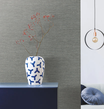 York Wallcoverings Artisan Digest Altitude Dark Grey Wallpaper  Weaves Greys   - DA3550N