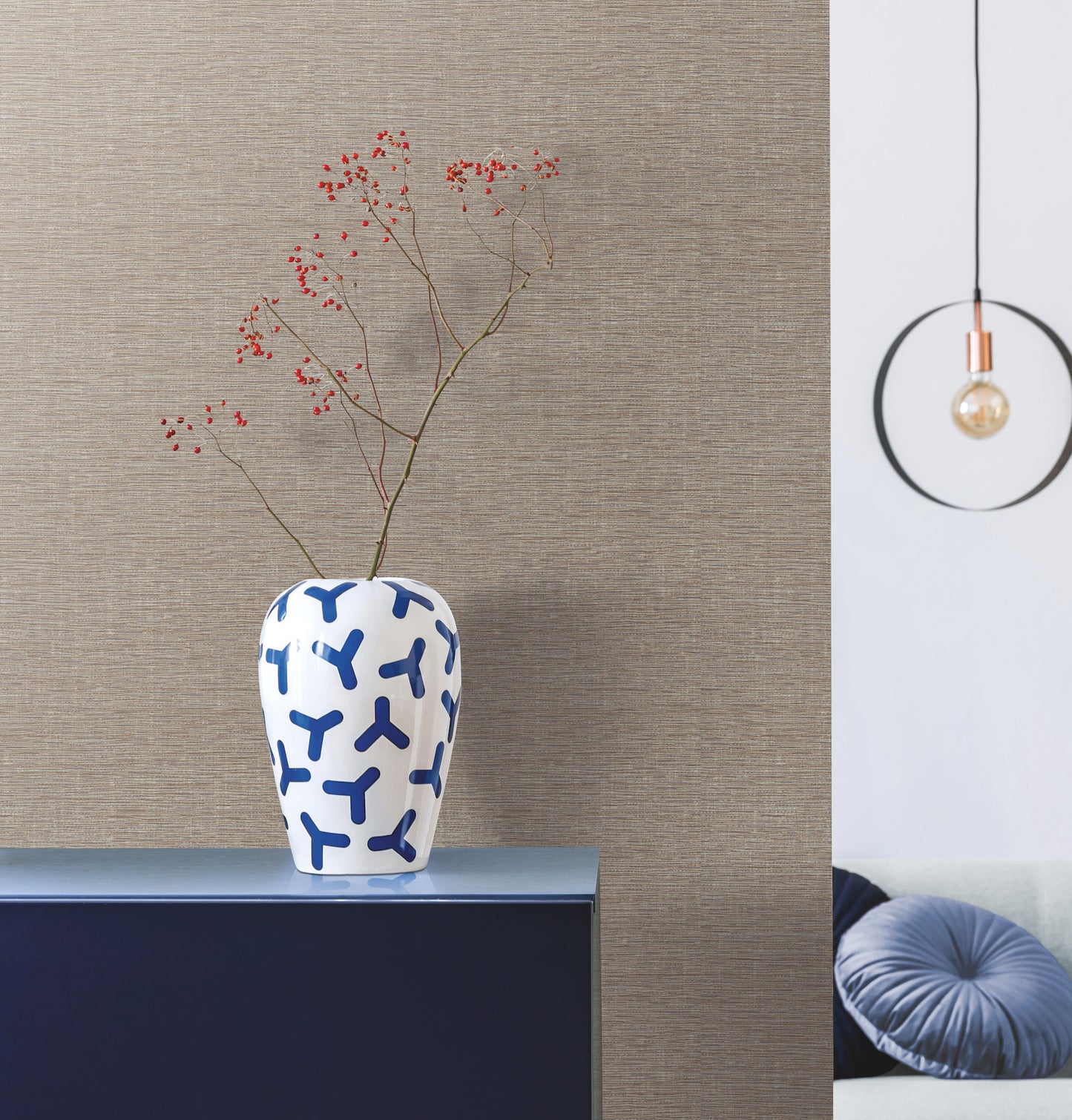 York Wallcoverings Artisan Digest Altitude Brown Wallpaper  Weaves Browns   - DA3559N