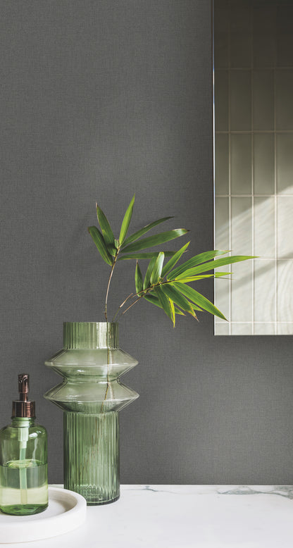 York Wallcoverings Artisan Digest Gypsy Weave Black Wallpaper  Weaves Blacks   - DA3577N