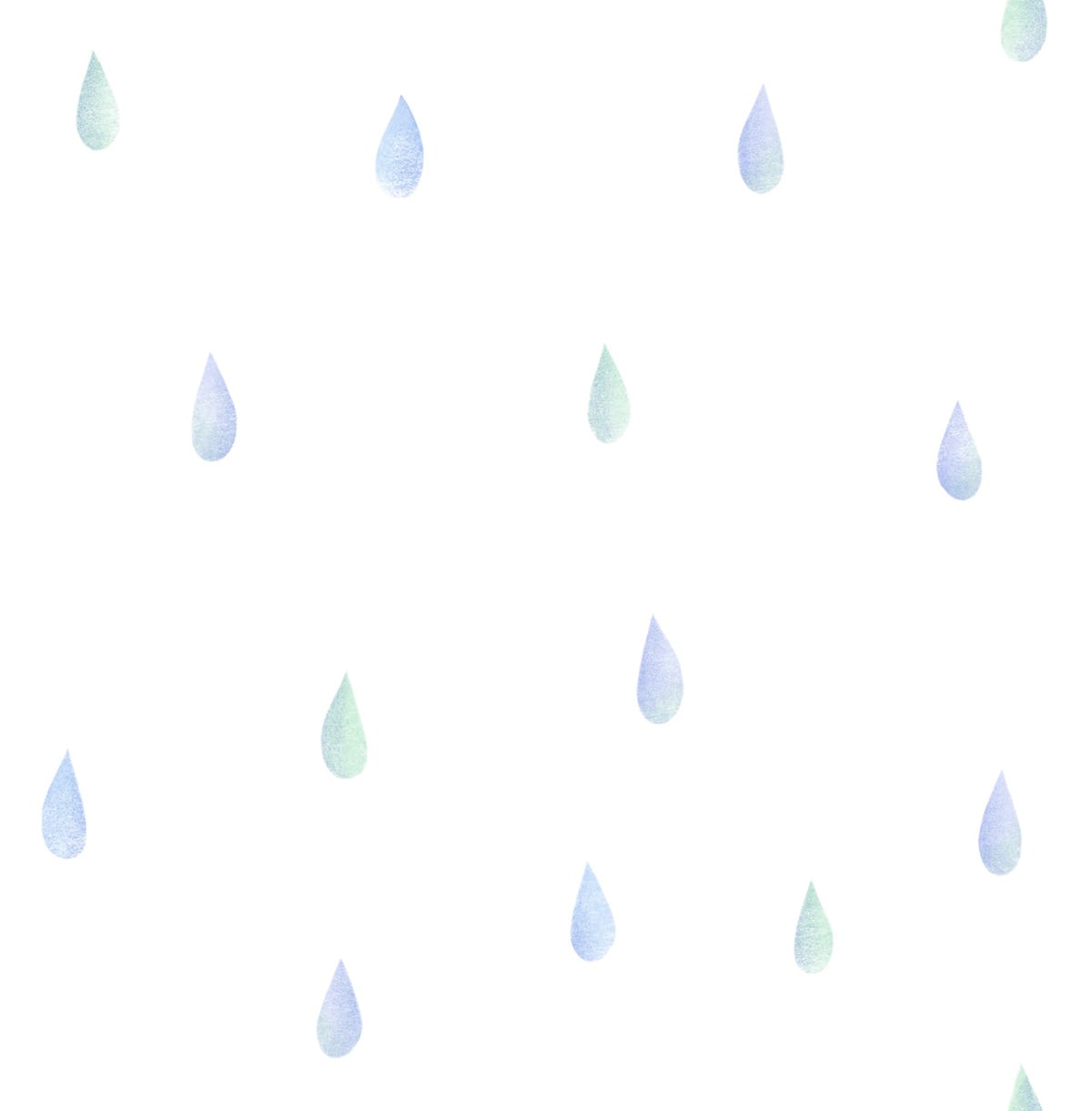 Seabrook Designs  Raindrops Kids & Nursery Contemporary Periwinkle , Mint   - DA60004