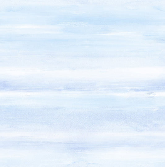 Seabrook Designs  Watercolor Kids & Nursery Contemporary Periwinkle , Sea Mist   - DA60102