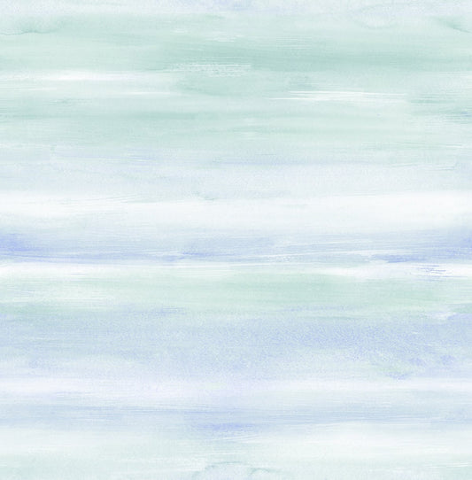 Seabrook Designs  Watercolor Kids & Nursery Contemporary Periwinkle , Teal   - DA60104