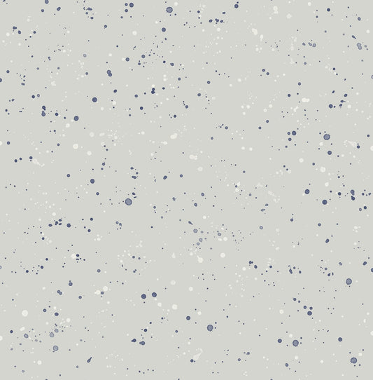 Seabrook Designs  Paint Splatter Kids & Nursery Contemporary Gray , Midnight Blue   - DA60800