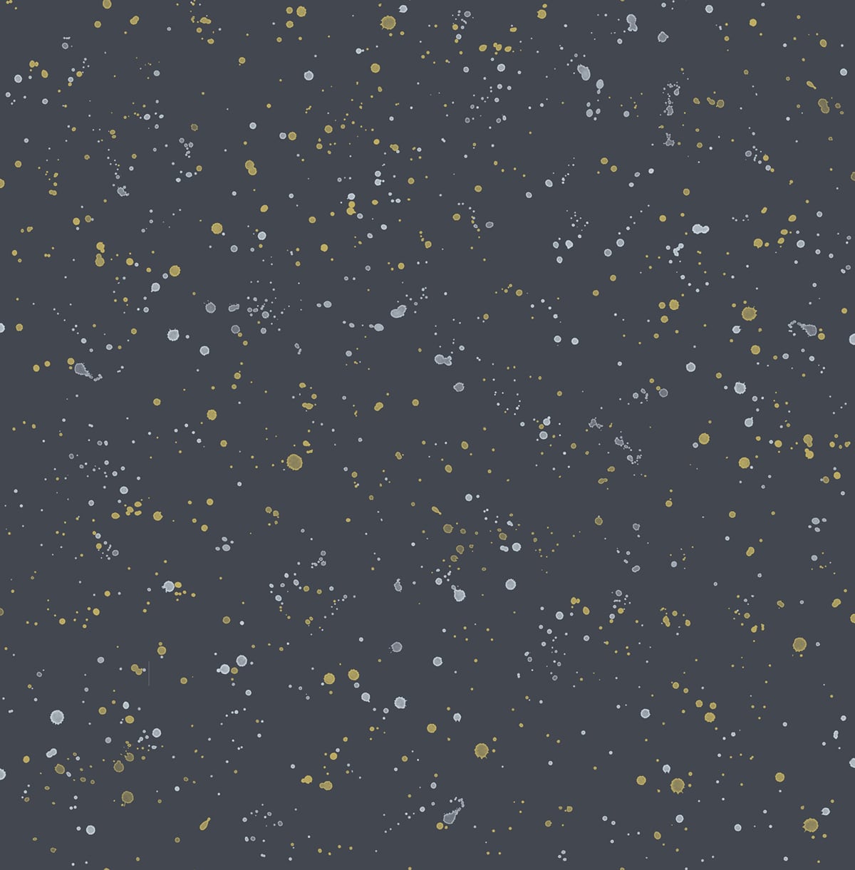 Seabrook Designs  Paint Splatter Kids & Nursery Contemporary Midnight Blue , Metallic Gold   - DA60810