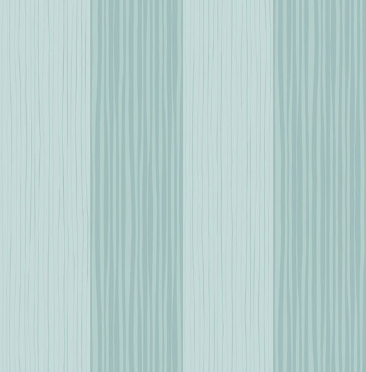 Seabrook Designs  Stripes Kids & Nursery Contemporary Teal   - DA61802