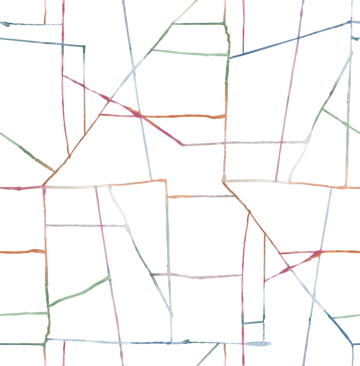 Seabrook Designs  Geo Creative Kids & Nursery Contemporary Orange, Pink, , Green   - DA62101