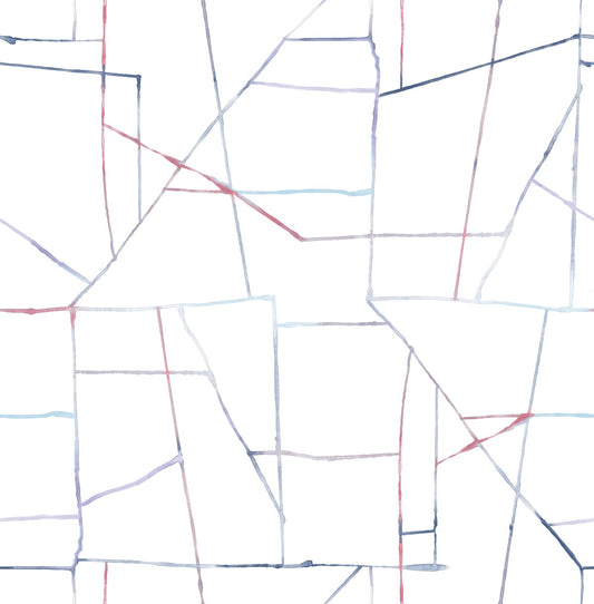 Seabrook Designs  Geo Creative Kids & Nursery Contemporary Purple, Red, , Blue   - DA62102