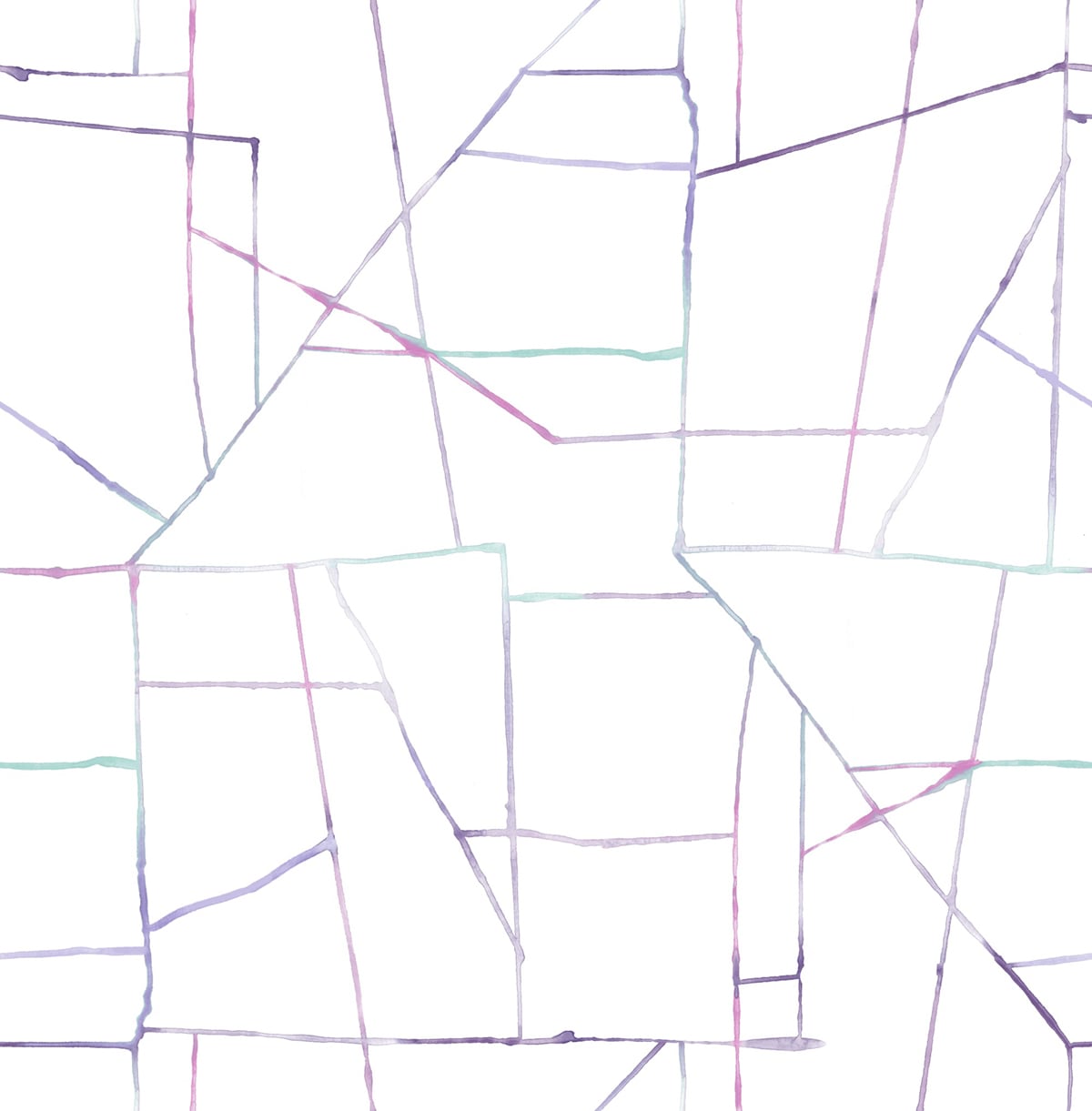 Seabrook Designs  Geo Creative Kids & Nursery Contemporary Purple, Teal, , Pink   - DA62109