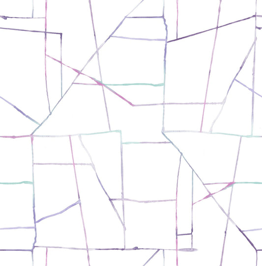 Seabrook Designs  Geo Creative Kids & Nursery Contemporary Purple, Teal, , Pink   - DA62109