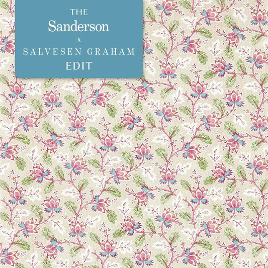 SANDERSON Dallimore Wallpaper Contemporary, Floral Wild Rose  Gravure - Wide Width Printed Wallpaper - DABW217234