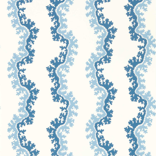 SANDERSON Oxbow Wallpaper Abstract , Graphic Indigo  Surface- Printed Wallpaper - DABW217250